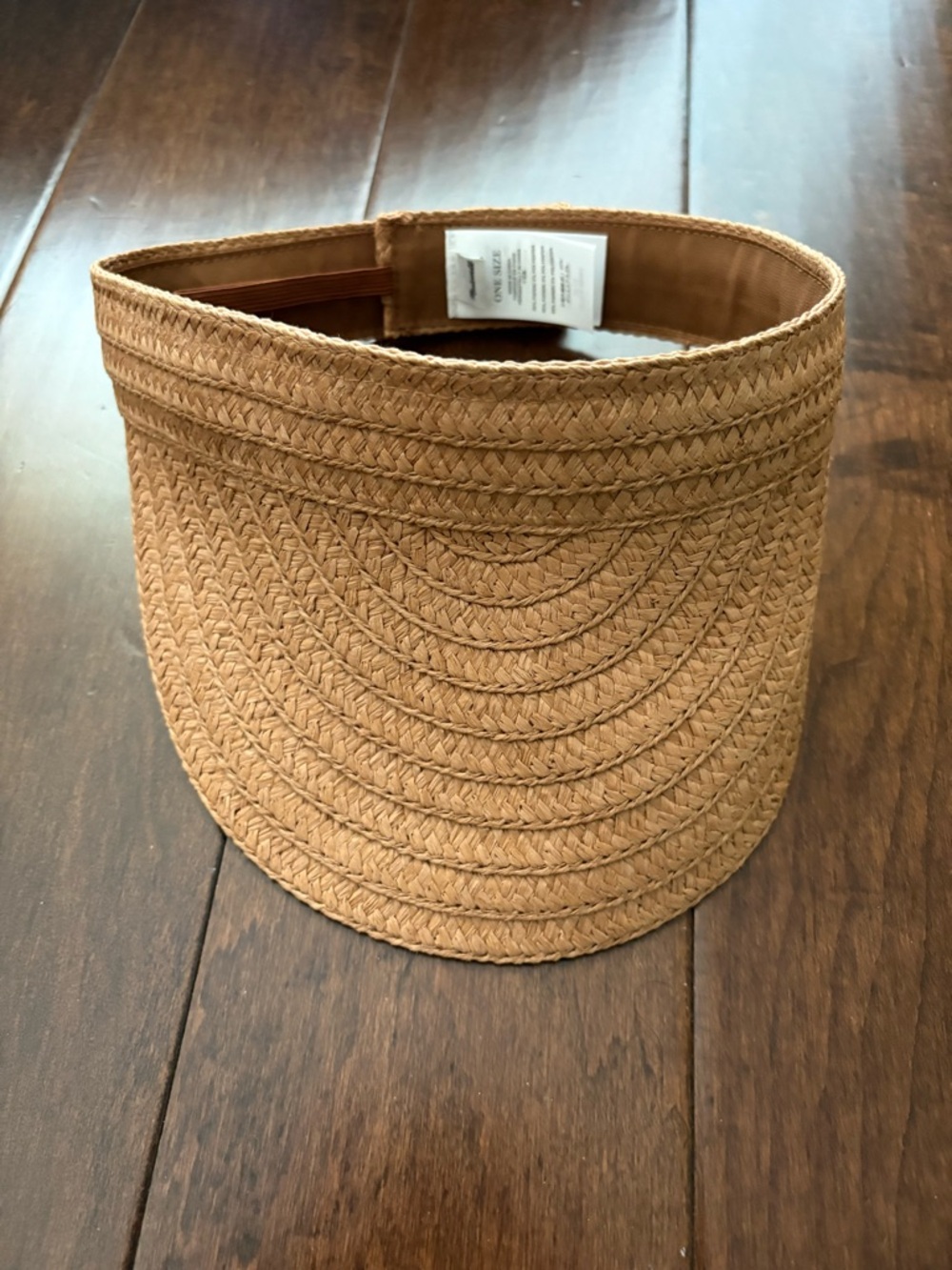 Madewell Braided Straw Visor in Tan/Brown